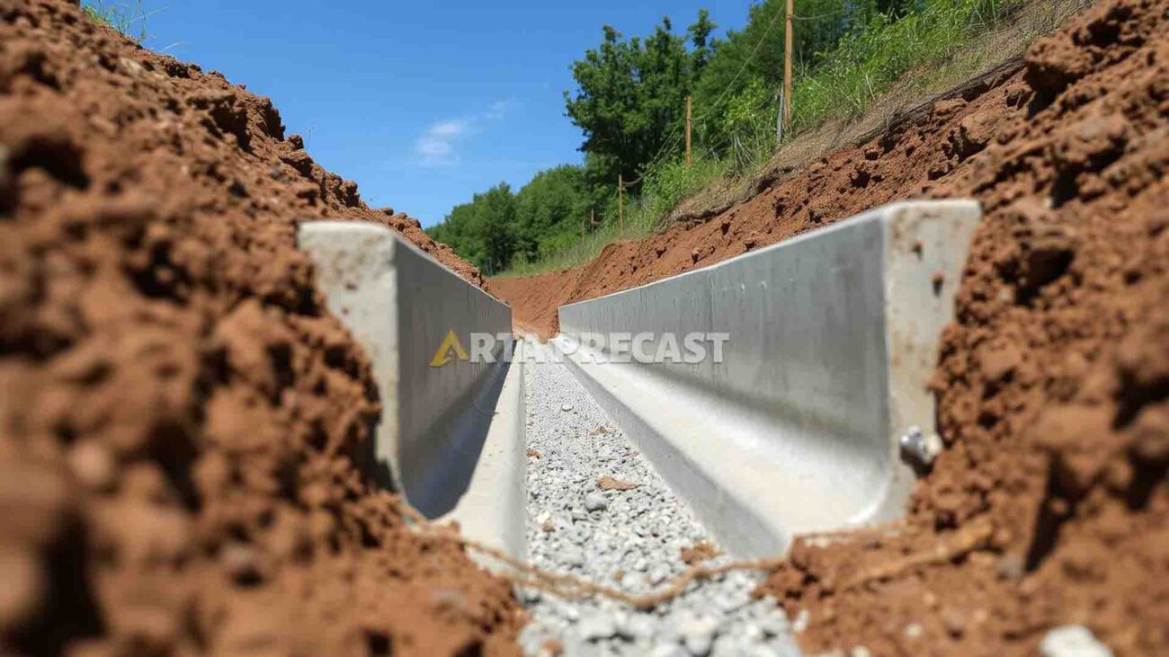 Instalasi U Ditch Beton